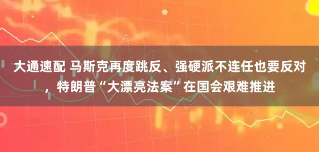 大通速配 马斯克再度跳反、强硬派不连任也要反对，特朗普“大漂亮法案”在国会艰难推进